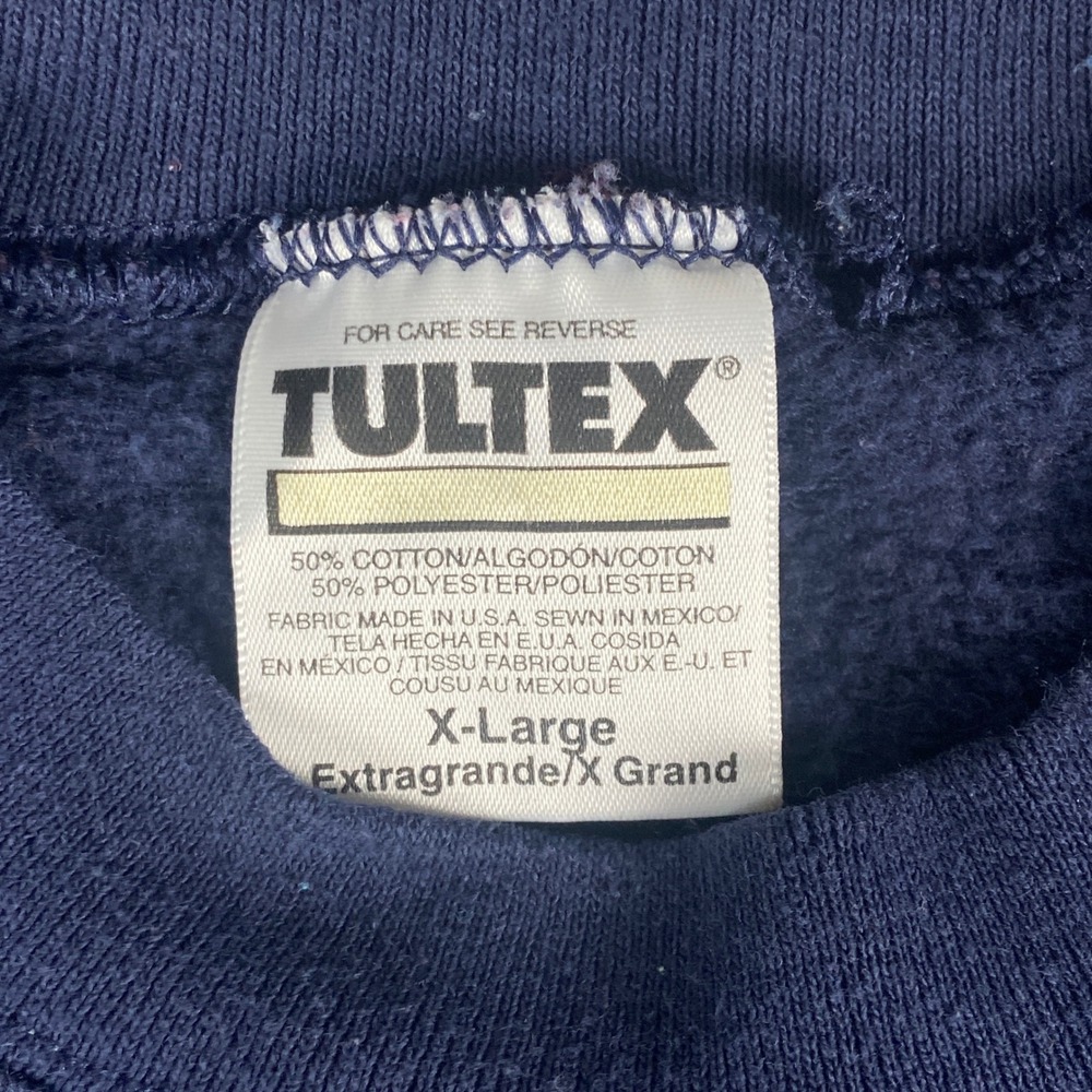 Vintage Tultex Sweatshirt Mens XL Navy Blue Polar Bear Embroidered Crewneck‎ 90s - Picture 4 of 10